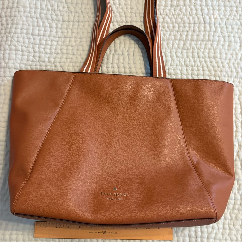 Kate Spade Tan Large Pebbled Leather Rosie Tote